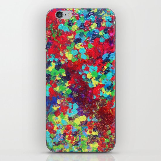 POND IN PIGMENT - Bright Bold Neon Abstract Acylic Floral Aquatic Painting Dots Pattern Trendy Gift iPhone Skin