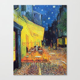 Vincent Van Gogh - Cafe Terrace at Night (new color edit) Canvas Print