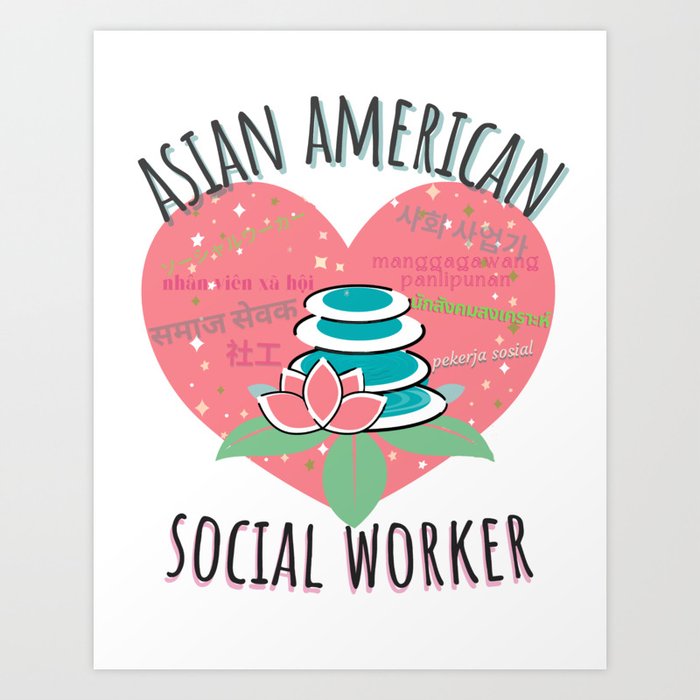Asian American Social Worker Art Print