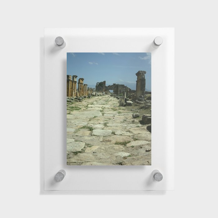 Colonnaded Street Hierapolis Pamukkale Photograph Floating Acrylic Print
