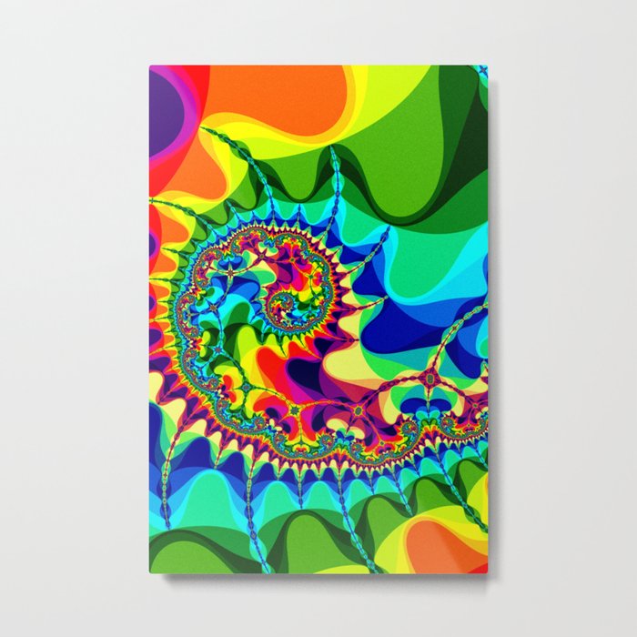 Abstract Art Print Shaded Effect Multicolor Psychedelic Poster