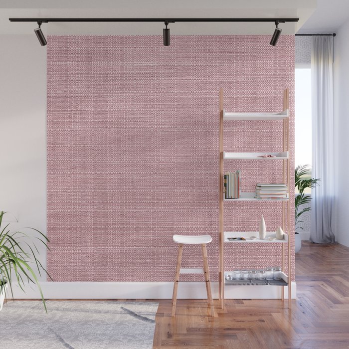 Pink Heritage Hand Woven Cloth Wall Mural