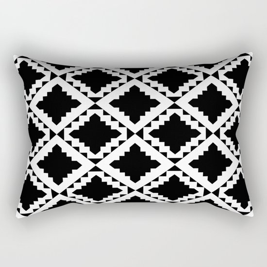 Modern Black Rectangular Pillow