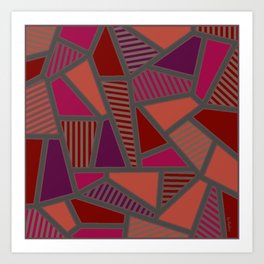 TRIANGLE TRIBES Art Print | Abstract, Pattern, Graphic Design 