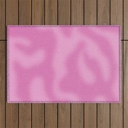 Pink Abstract Swirl 70s Outdoor Rug