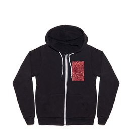 My carnivorous plan in red with contrast Zip Hoodie