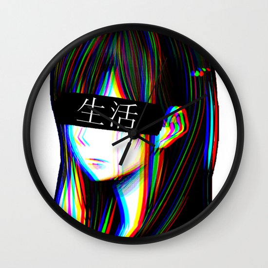Art Sad Japanese Anime Aesthetic Wall Clock By Poser Boy Society6 Art Sad Japanese Anime Aesthetic Wall Clock By Poser Boy Society6