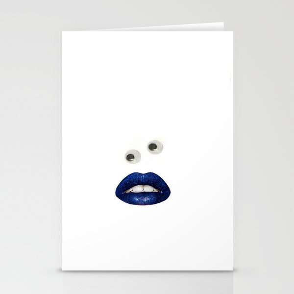 Blue Lips Stationery Cards
