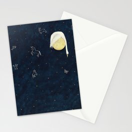 Sleeping on the Moon Stationery Card