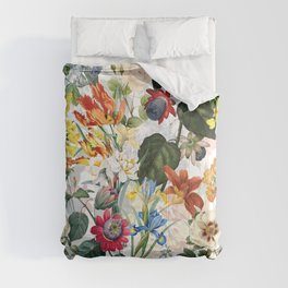 Vintage & Shabby Chic - Tropical Botanical Flower Garden  Comforter