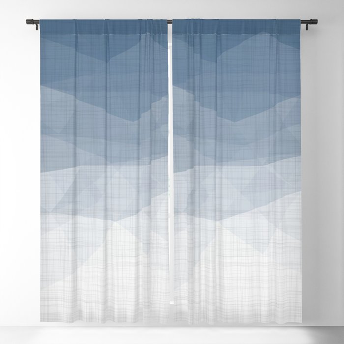 Imperial Ocean - Triangles Minimalism Geometry Blackout Curtain