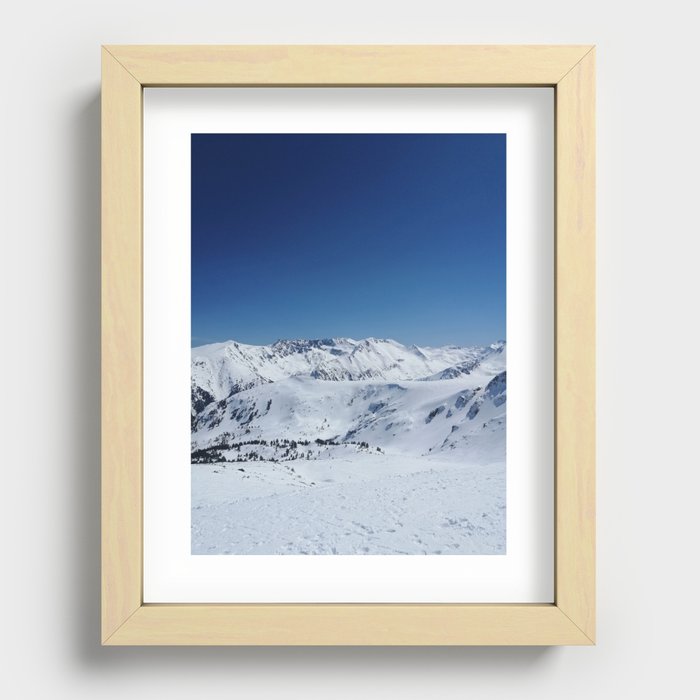 Snowy Mountains Recessed Framed Print