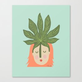 Botanical Lady - Aralia Canvas Print