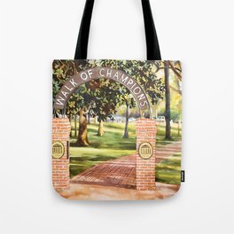 Ole Miss Walk of Champions. The Walk of Champions on the University campus (Ole Miss) in Oxford, Mississippi. Tote Bag