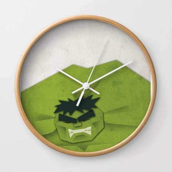 Paper Heroes - Hulk Wall Clock