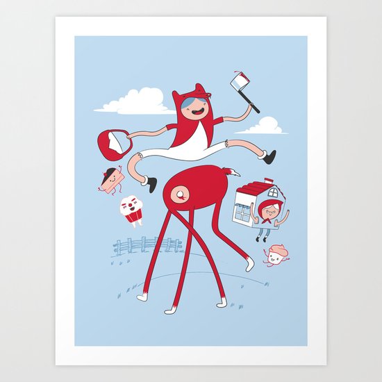 Adventure on the way to Grandma House! Art Print
