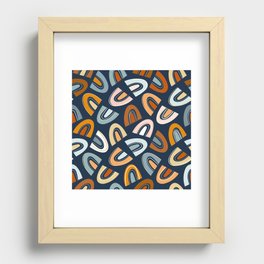 Abstract pattern with colorful shapes Recessed Framed Print