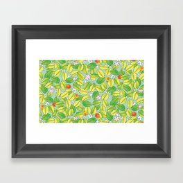 leaves, blossoms and buds Framed Art Print