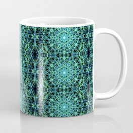 Liquid Light Series 52 ~ Blue & Green Abstract Fractal Pattern Mug