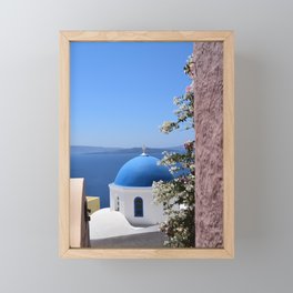 Santorini, Greece, Beautiful Ocean Views Framed Mini Art Print