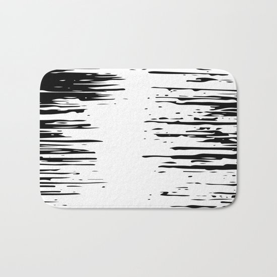 Splash Black and White Bath Mat