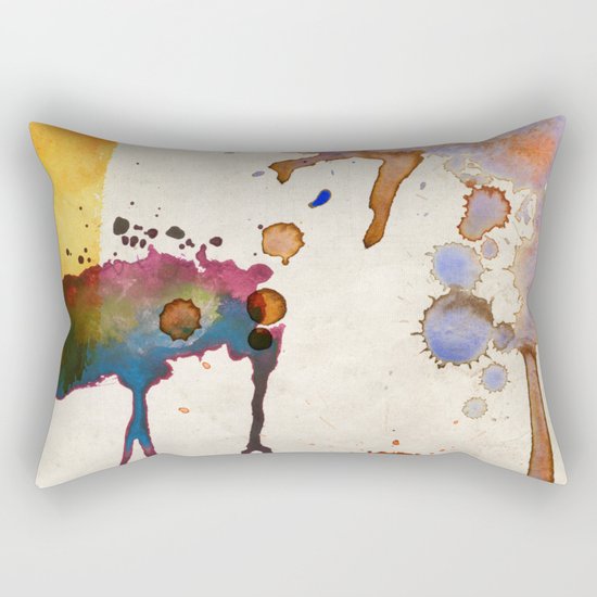 Multicolor Splash Rectangular Pillow