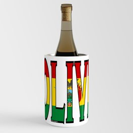 Bolivia Font With Bolivian Flag Wine Chiller