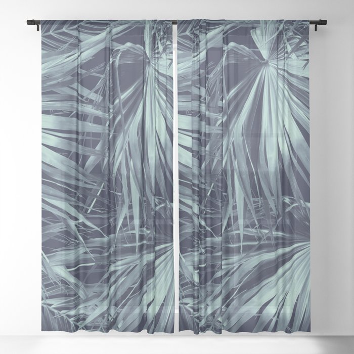 Fan Palm Jungle Dream #3 #tropical #wall #decor #art #society6 Sheer Curtain