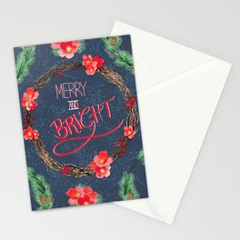 Merry & Bright (blue) Stationery Cards