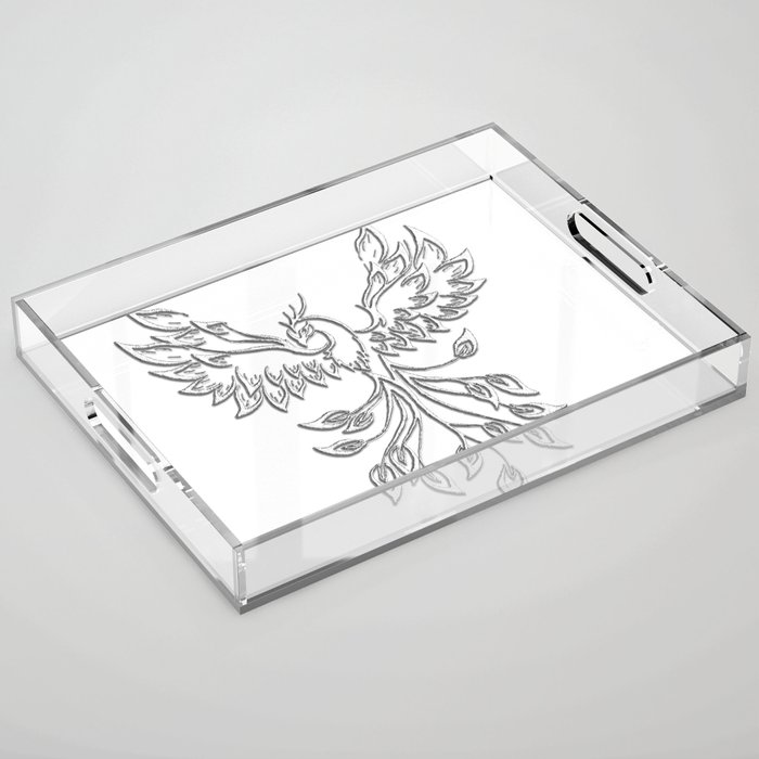 White Phoenix Acrylic Tray