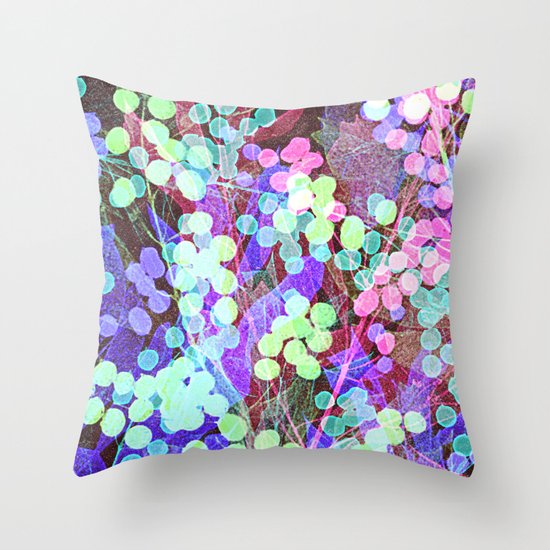 Dots & Leaves. Throw Pillow