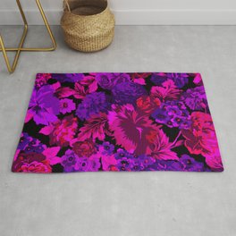 Flora Morelle - Rose Tinted Rug | Graphicdesign, Floral, Digital, Flowers, Pattern, Botanical, Colour 