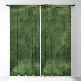 Green Watercolor Texture Blackout Curtain