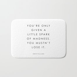 Spark Bath Mat | Madness, Spark, Pma, Spark Of Madness, Black and White, Movies & TV, Graphicdesign, Sparkofmadness, People, Words 