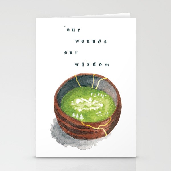 Our Wounds Our Wisdom Kintsugi Tea Bowl Stationery Cards