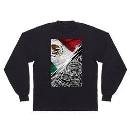 MEXICCAN AZTEC CROSS Long Sleeve T-shirt