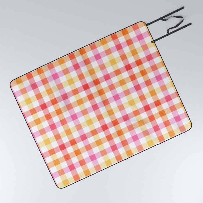 Pink gingham clearance picnic blanket