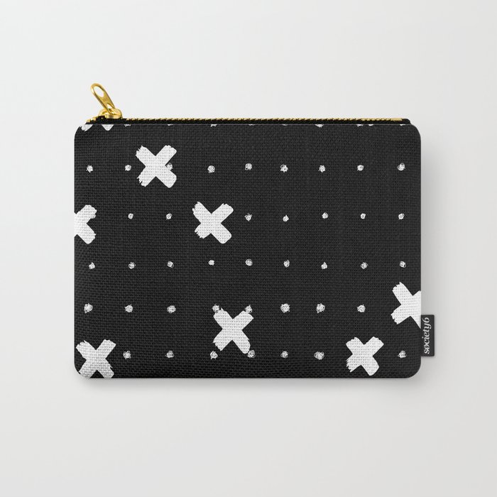Cosine White on Black Carry-All Pouch
