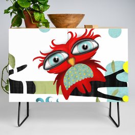 TWO OWLS CHILLING IS FABULOUS Credenza