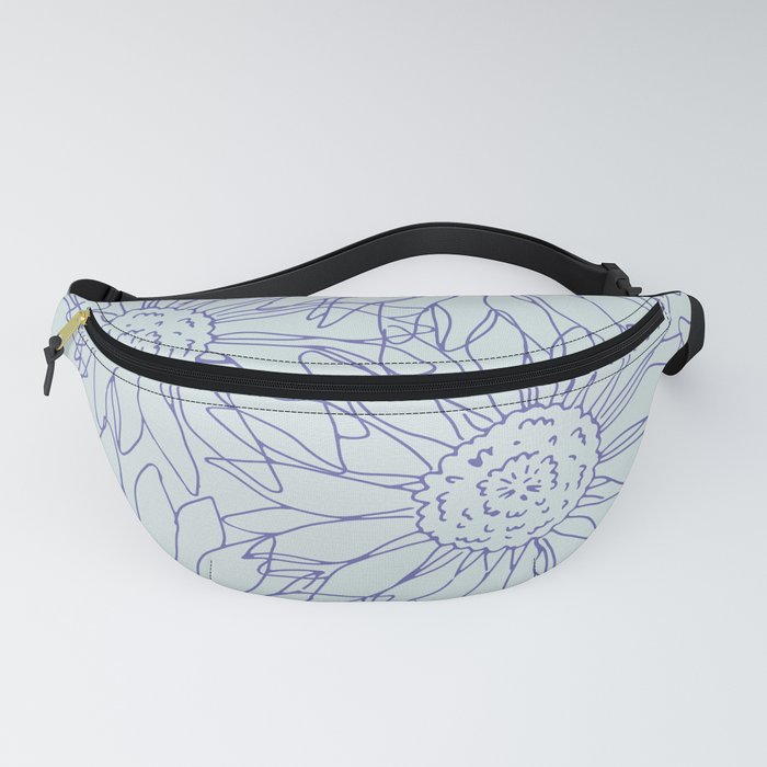 Blue Very Peri Sunflowers Fanny Pack