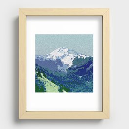 Beautiful Mount Hood Illustration Recessed Framed Print