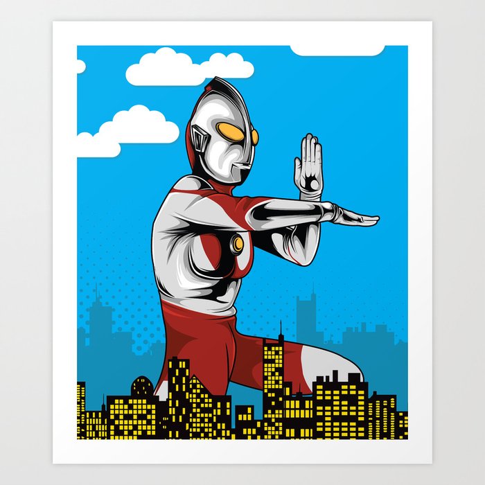 Ultraman Art Print by RalphQDesigns | Society6