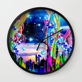 Colorful Arabian Nights A Cityscape of Painted Wonder Wall Clock