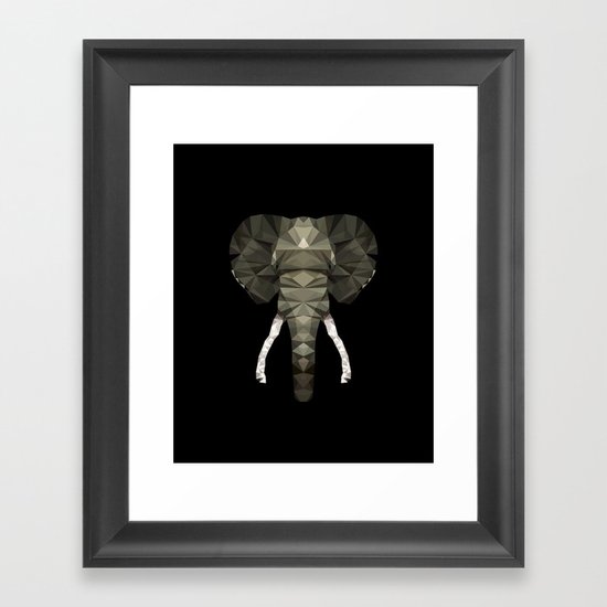 Polygon Heroes - The Elephant Framed Art Print