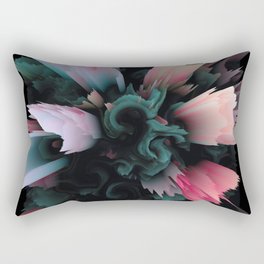 glitch flower blossom Rectangular Pillow