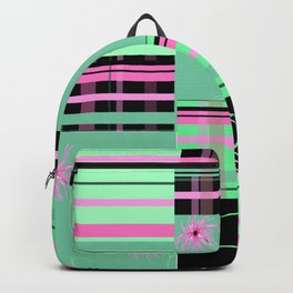 Wish: Quilt Backpack | Flower, Stripes, Squares, Lines, Quilt, Pink, Floral, Plaid, Bingham, Pastelcolors 