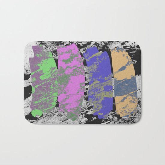 All 4 One - Abstract, textured artwork Bath Mat