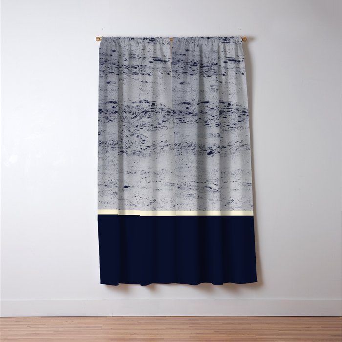 Navy Blue Pale Yellow On Navy Blue Concrete 1 Decor Art
