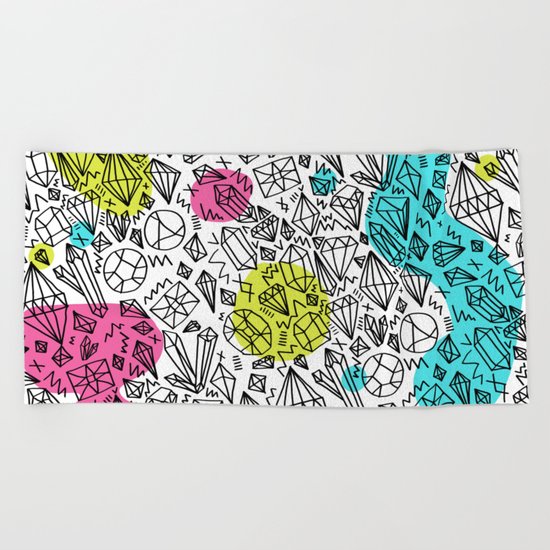 gem stones Beach Towel