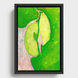 Green apple Framed Canvas